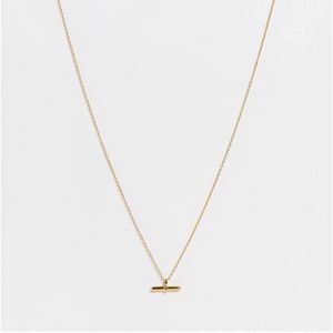 BLOOM & BAY T-Bar Gold Plated Necklace